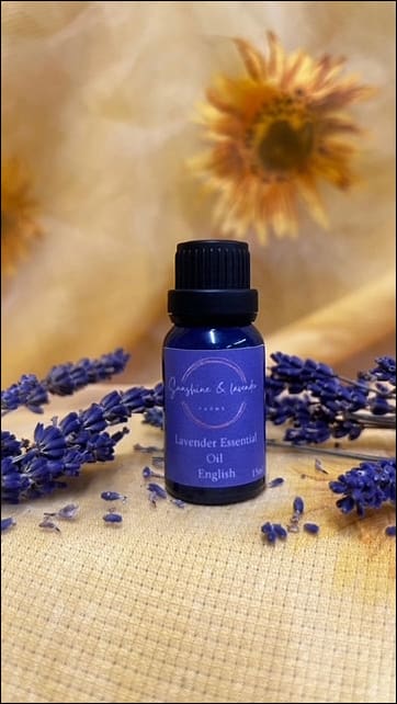 Sunshine & Lavender English Lavender Essential Oil Pure & Natural | 100% Therapeutic Grade | 15ml | Drop Bottle
