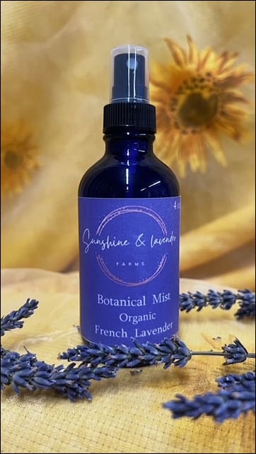 Sunshine & Lavender French Lavender Botanicals Mist Spritz Refreshing | Calming | Soothing | 4oz | Spray Bottle