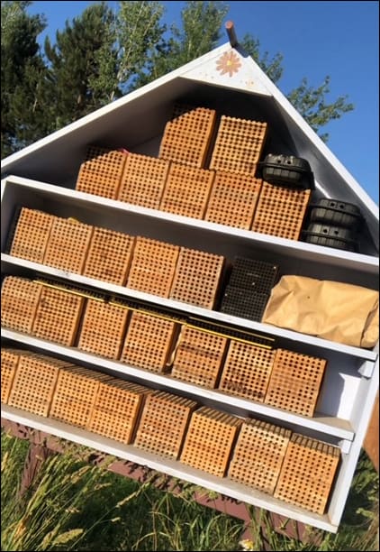 Mason and Leaf Cutter Bee Hotel